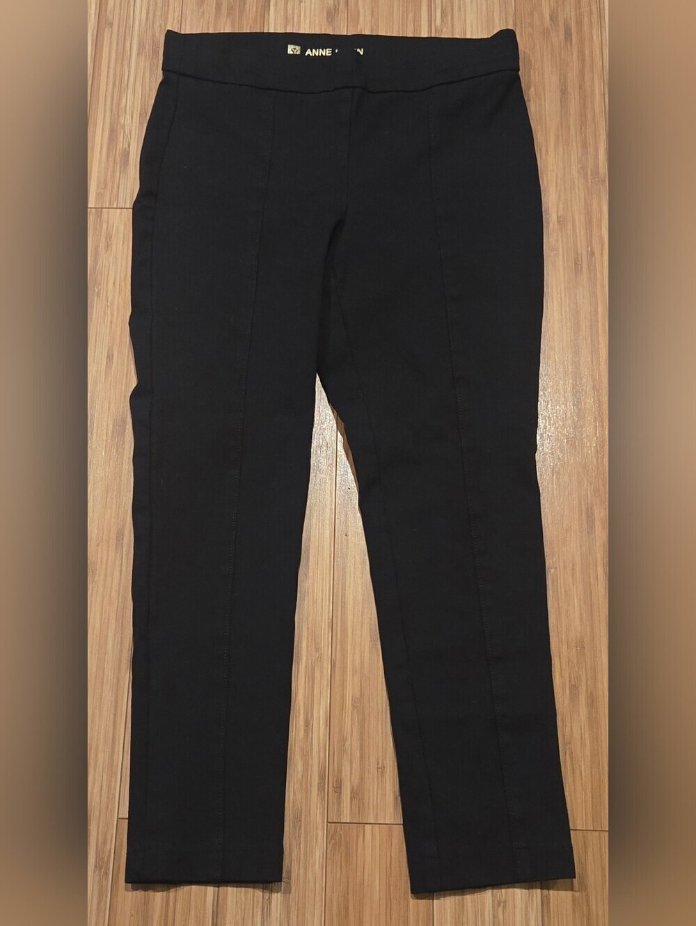 Anne Klein Black Straight-Leg Ponte Pants
